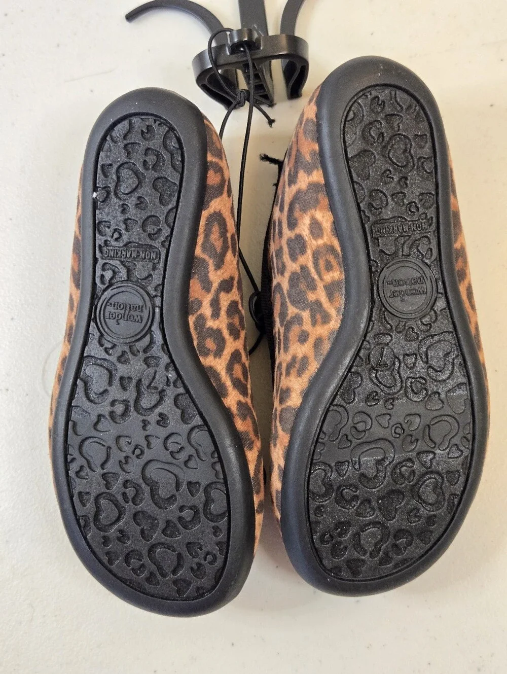 NWoT Wonder Nation Leopard Print Mary Jane Ballet Flats Brown Black Kids Size 7